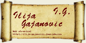 Ilija Gajanović vizit kartica